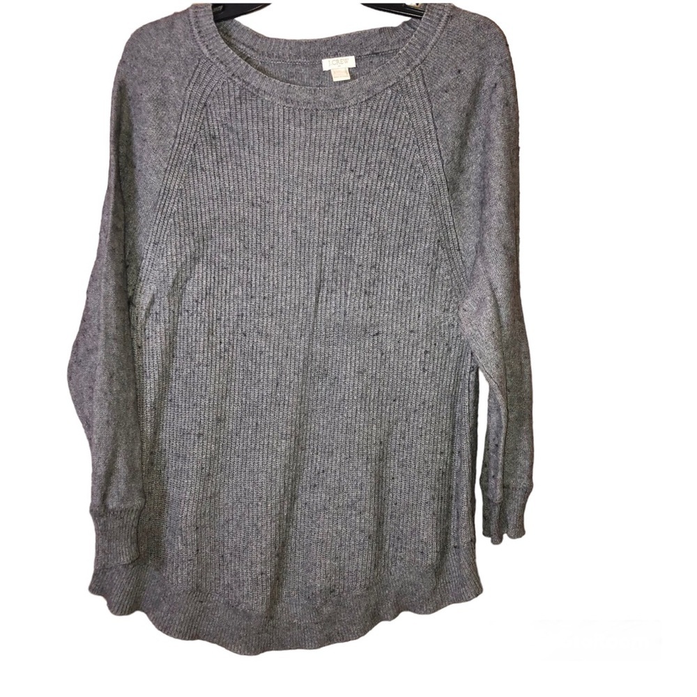 J Crew‎ Merino Wool Blend Sweater Grey Large